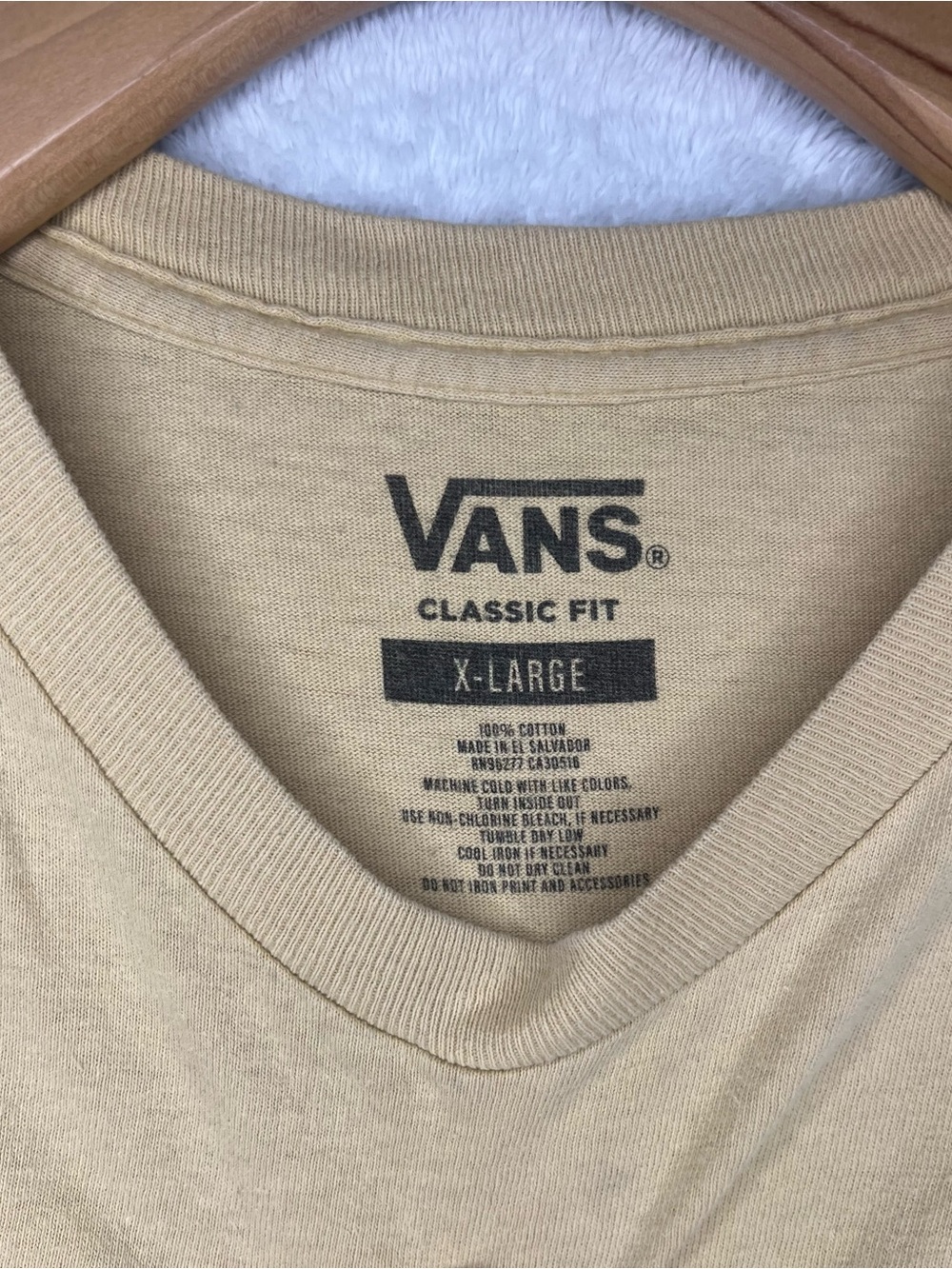 Vans Men's Size XL Mustard Yellow Chest Logo Short Sleeve Tee - Picture 2 of 3